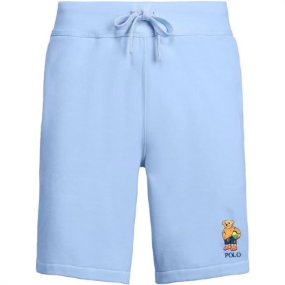 Polo Ralph Lauren Beach Bear Fleece Shorts Blue Sz XL